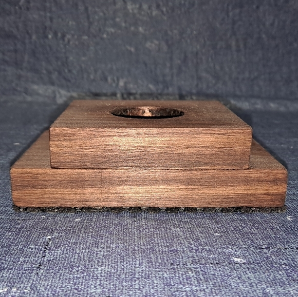 Display Stand for Souvenir Baseball Wood Low Profile 2 Tier "Ball Not Included" - Picture 2 of 9